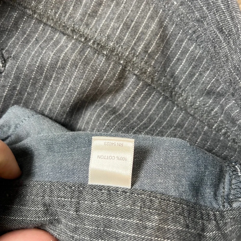 Banana Republic Pants Mens 33x30 Gray Pinstripe Straight Fit Cotton Trousers